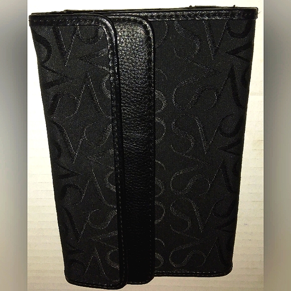 ☆NWOT☆Large SIMPLY VERA~VERA WANG Black Trifold 2 Snap Multifunctional Wallet☆ - Picture 14 of 16